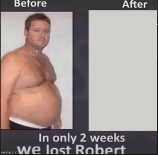 robert is gone | made w/ Imgflip meme maker