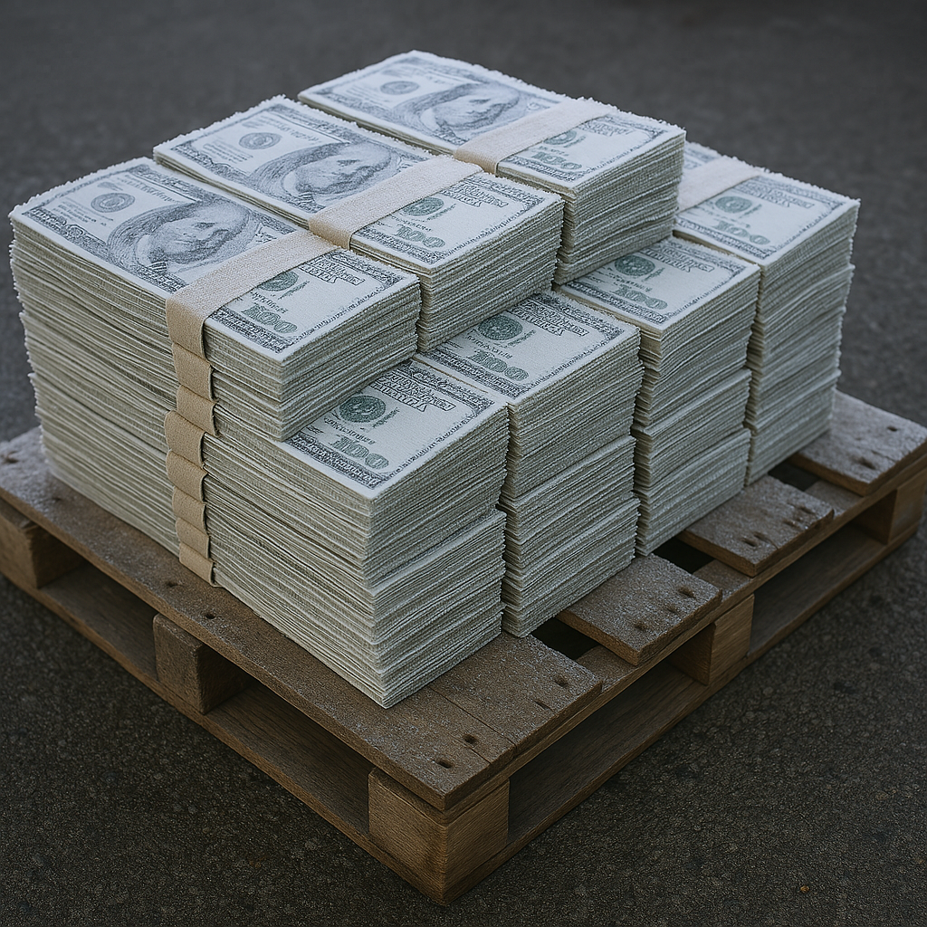 Palette of cold hard cash Blank Meme Template