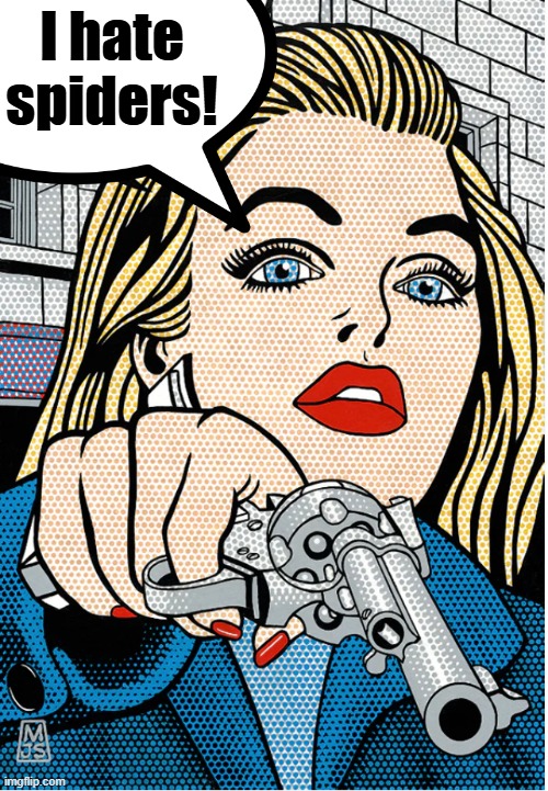 make my day | I hate
spiders! | image tagged in make my day | made w/ Imgflip meme maker