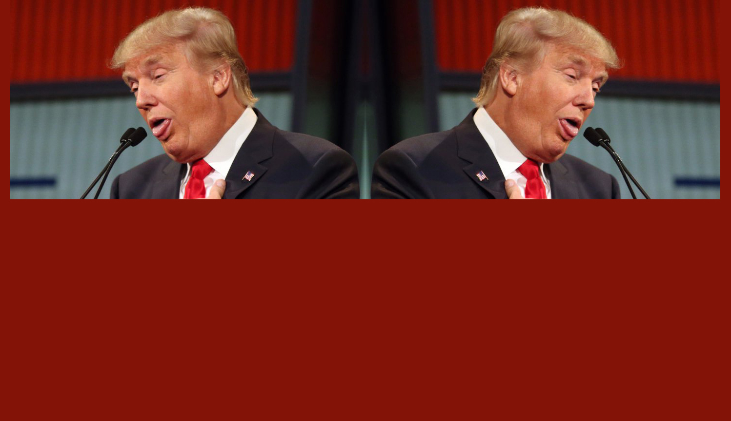 Trump Double Dumb Tongue Blank Meme Template