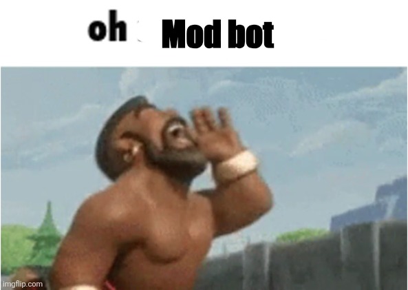 OH MODERATORS | Mod bot | image tagged in oh moderators | made w/ Imgflip meme maker