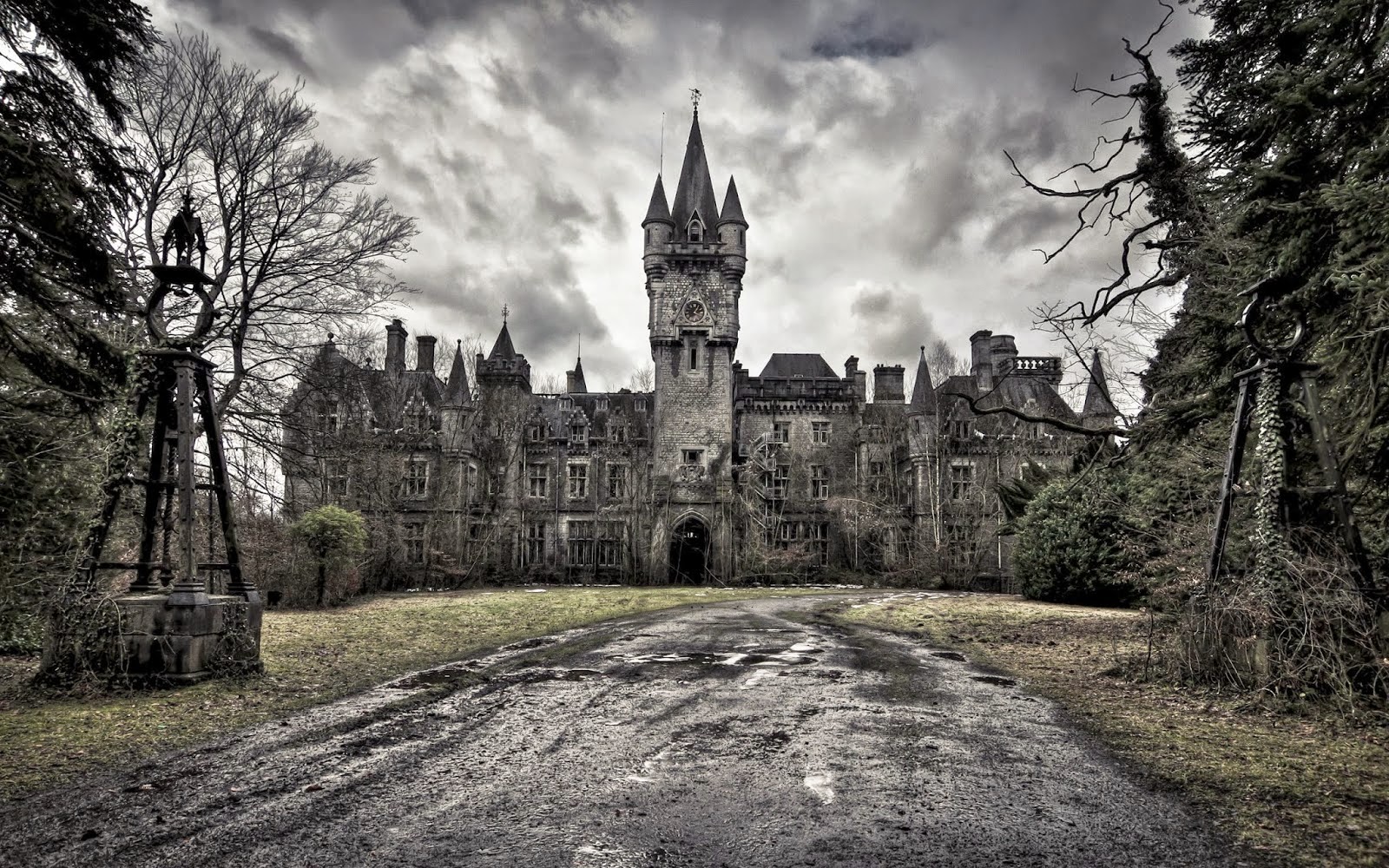evil scary castle Blank Meme Template