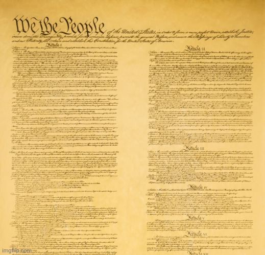 US Constitution (upper segment) | image tagged in us constitution upper segment | made w/ Imgflip meme maker