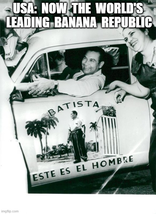 United Fruits of America | USA:  NOW  THE  WORLD'S  LEADING  BANANA  REPUBLIC | image tagged in maga | made w/ Imgflip meme maker