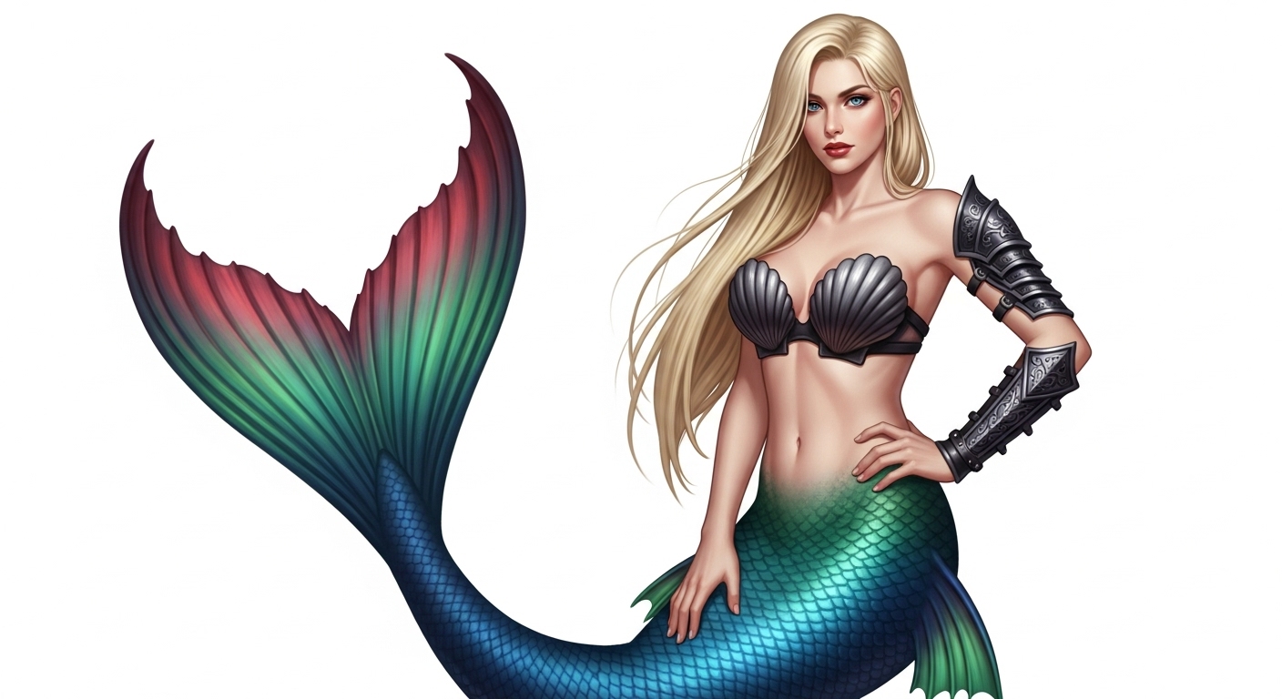 mermaid trish Blank Meme Template