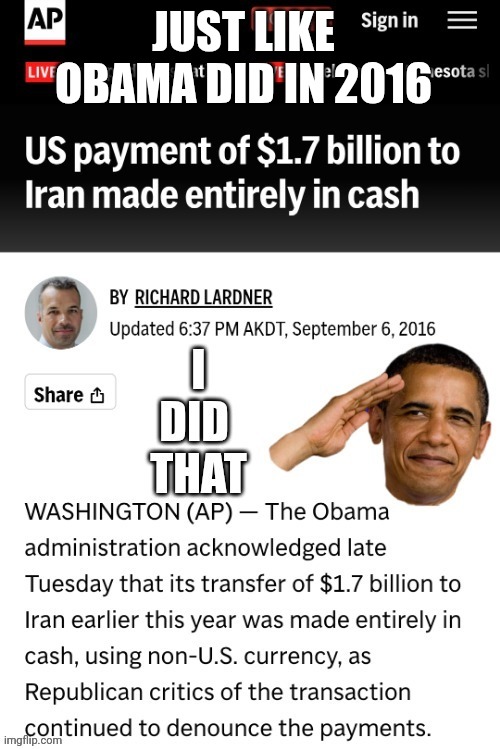 JUST LIKE OBAMA DID IN 2016 | made w/ Imgflip meme maker