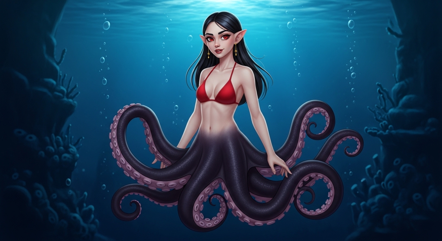 sexy sea witch Blank Meme Template