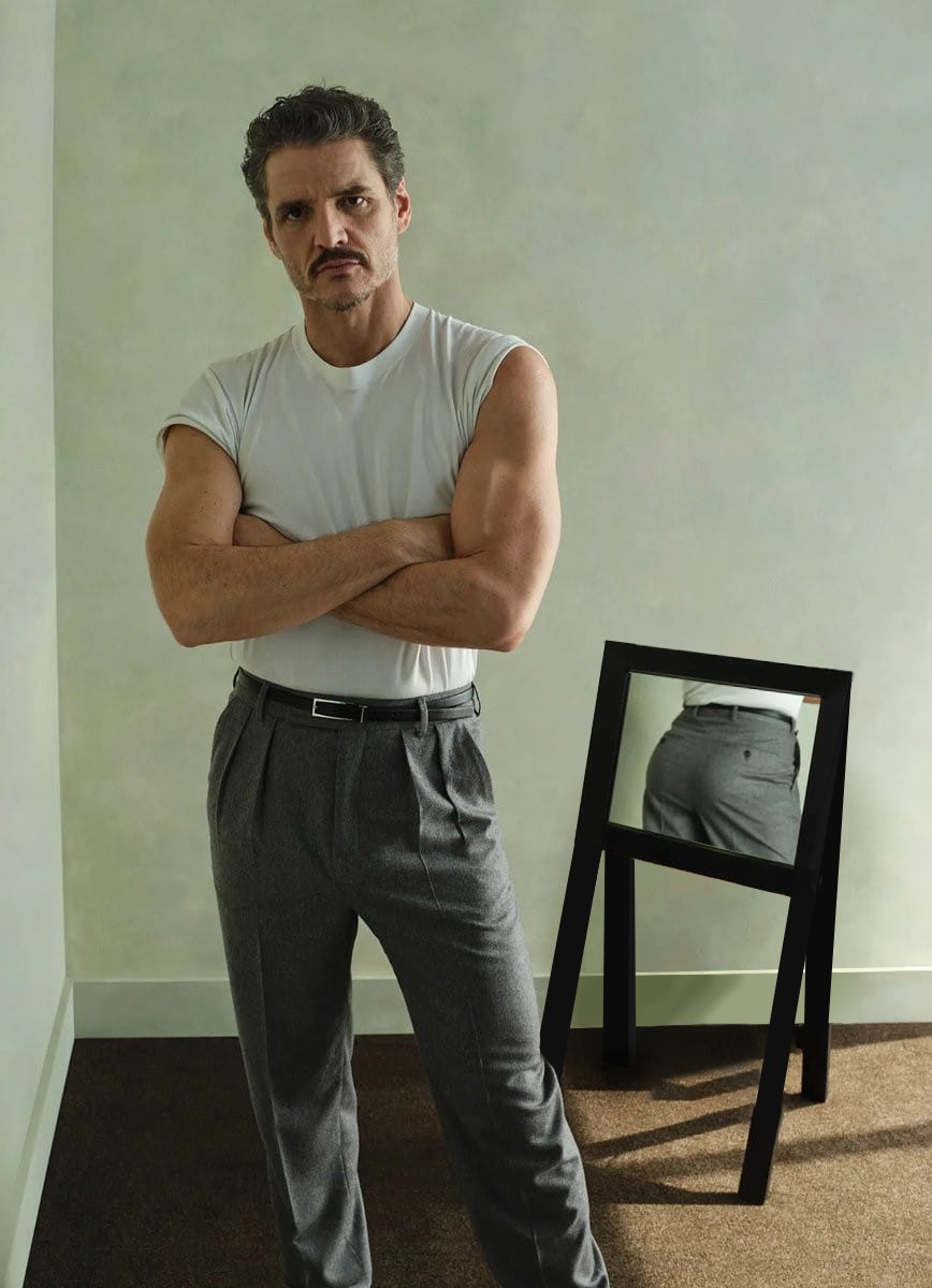 Pedro Pascal's butt Blank Meme Template