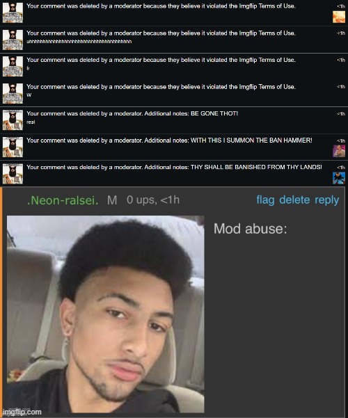 same stream same person, dgz and the_one_above_all. shinobii when tf are you unmodding him lmao | made w/ Imgflip meme maker