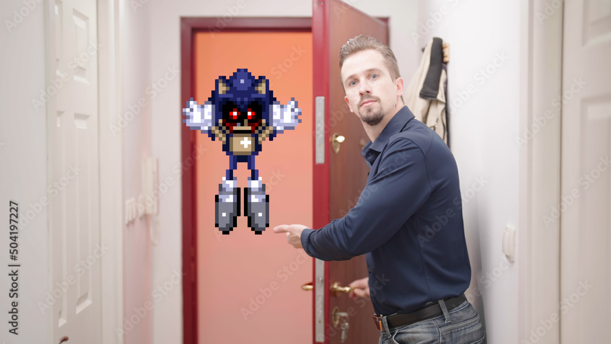 Son, explain the demon in the house. Blank Meme Template