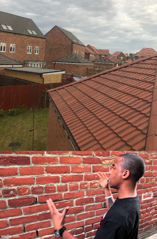 When she all up on yo brick and everything is awesome: | image tagged in talking to wall | made w/ Imgflip meme maker