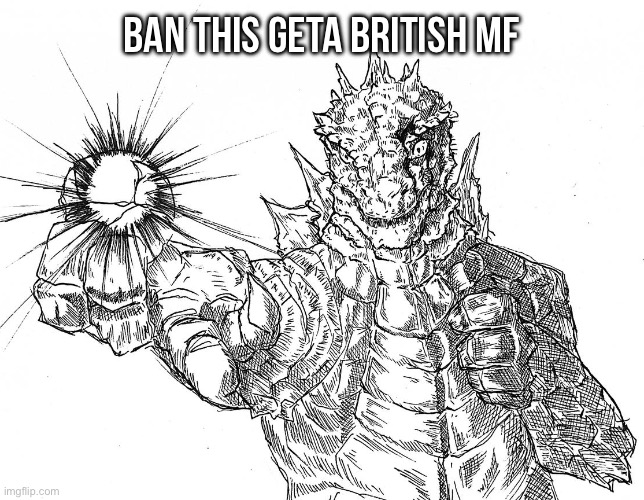 Godzilla Hollow Purple | Ban this geta British mf | image tagged in godzilla hollow purple | made w/ Imgflip meme maker