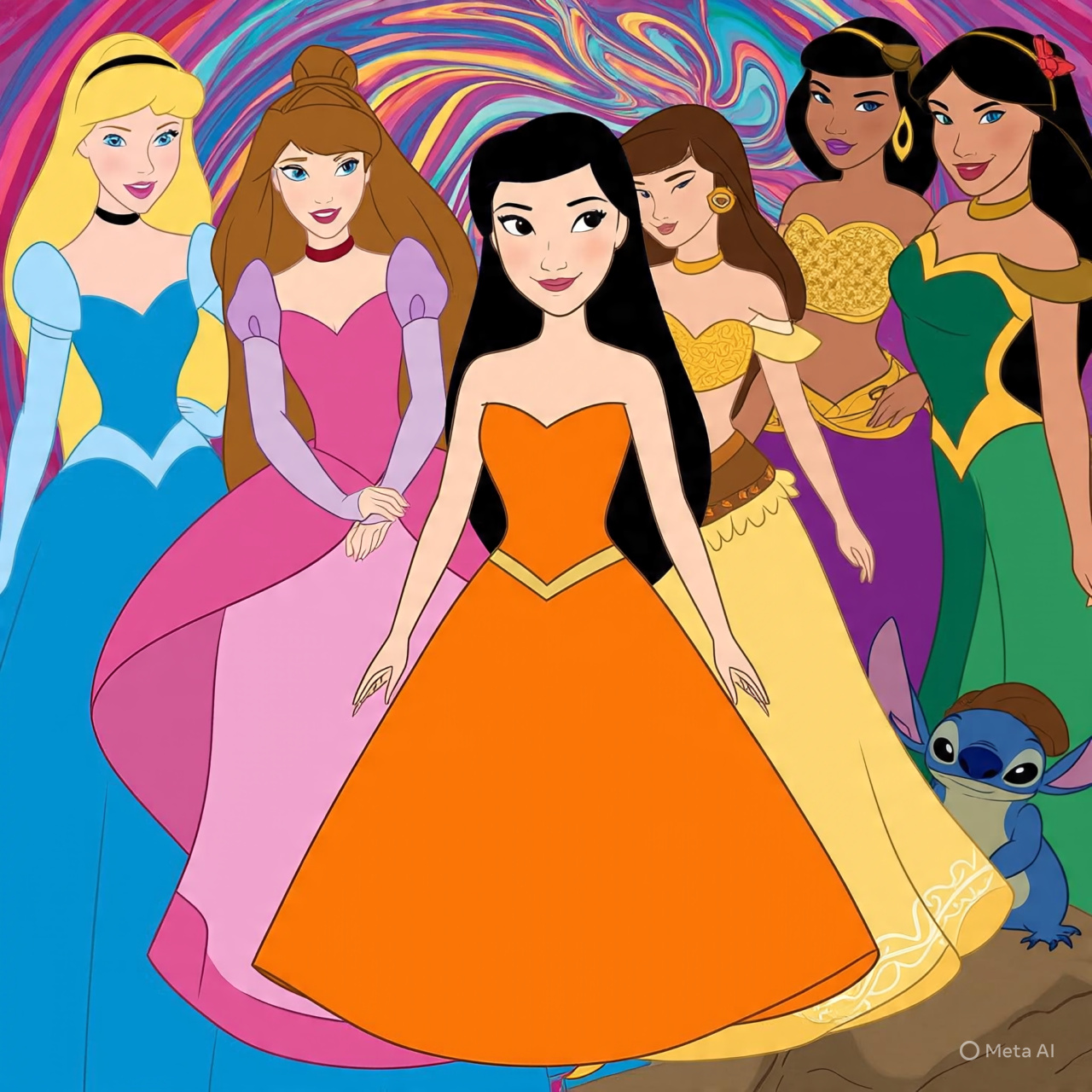 6 Super Hot Princesses Blank Meme Template