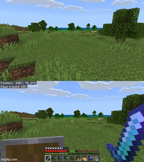 Tiny Jungle Biome inside of Plains Biome. Rare? | made w/ Imgflip meme maker