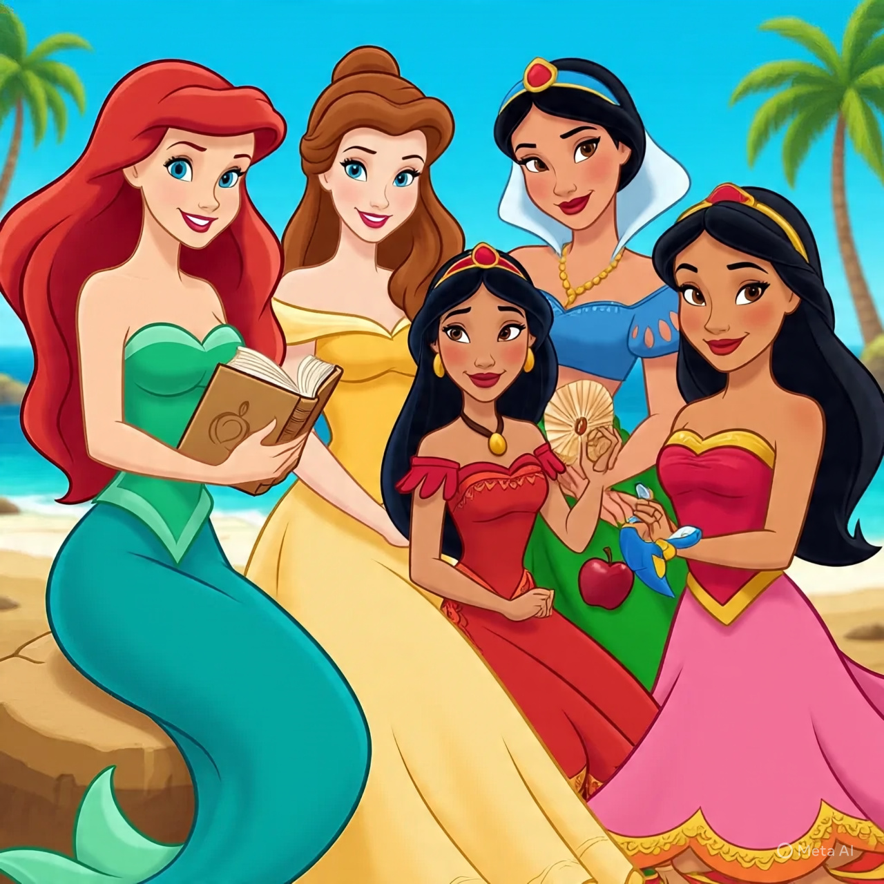 5 Super Hot Princesses Blank Meme Template