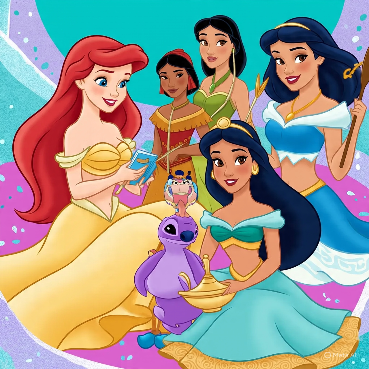 Princesses and an Alien Blank Meme Template
