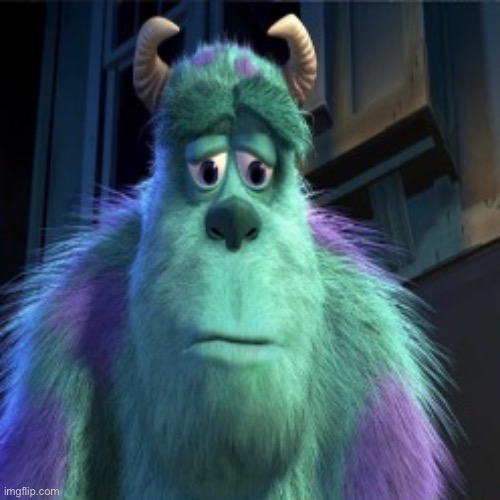 Sad sully | image tagged in sad sully | made w/ Imgflip meme maker
