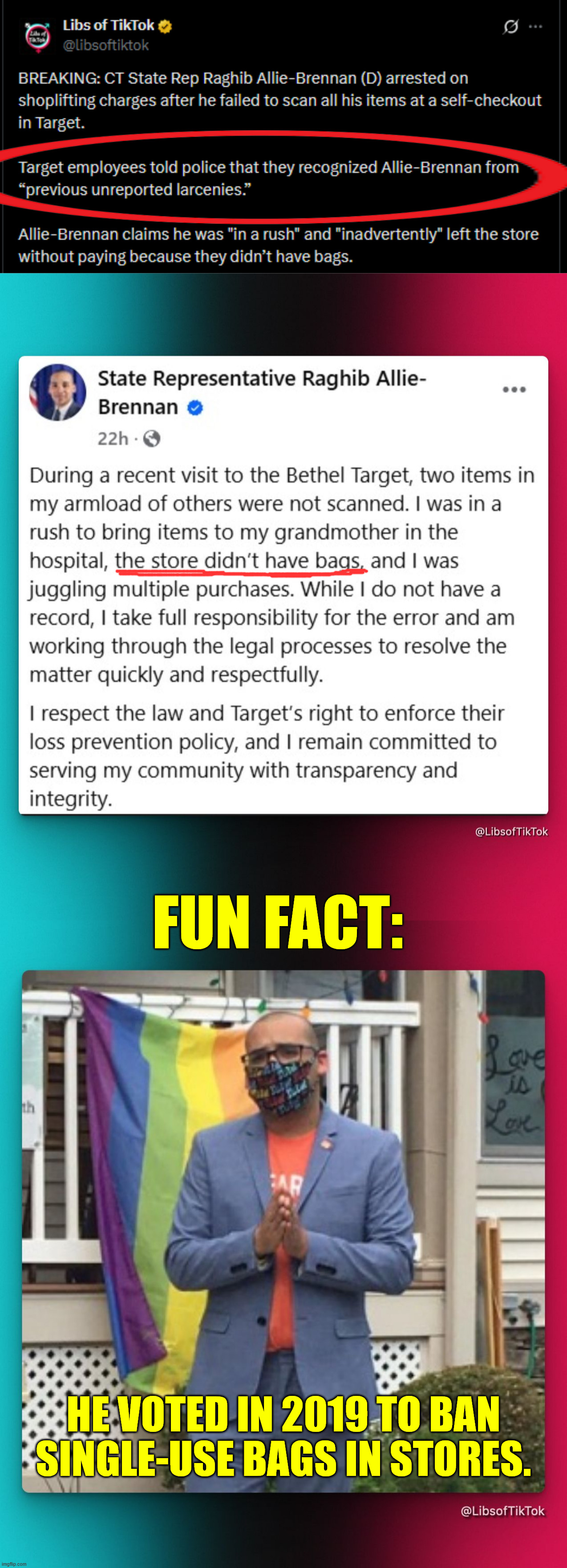 You just can't make this schiff up when it comes to democrats | FUN FACT:; HE VOTED IN 2019 TO BAN SINGLE-USE BAGS IN STORES. | image tagged in another,criminal,democrat | made w/ Imgflip meme maker