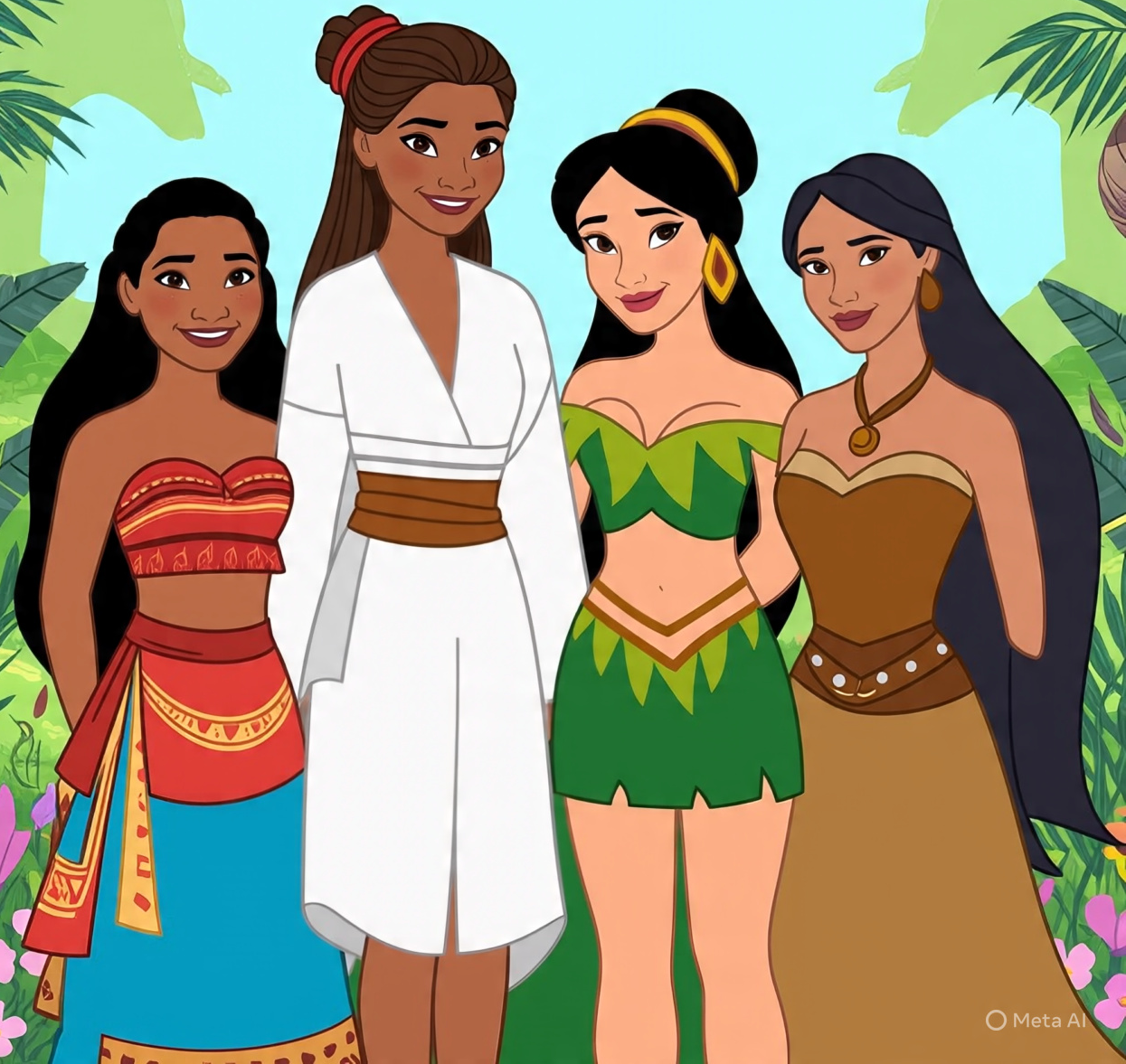 Team Amazon Rainforest Princesses Blank Meme Template
