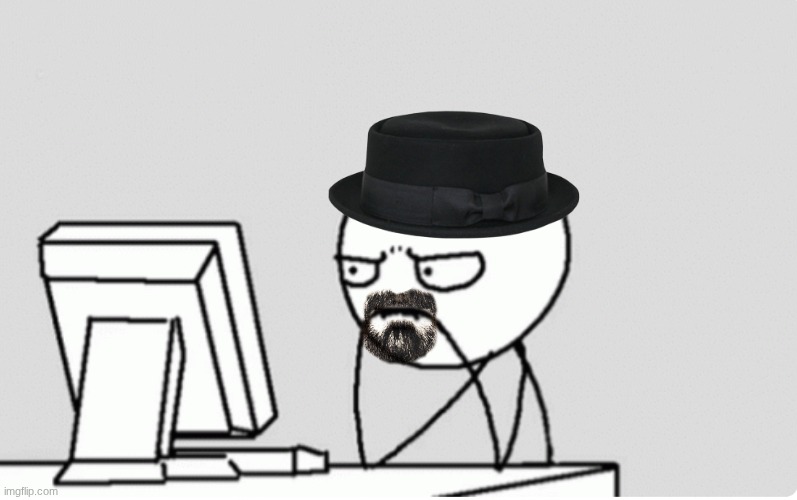 waltuh | image tagged in pensive stare at screen stress | made w/ Imgflip meme maker