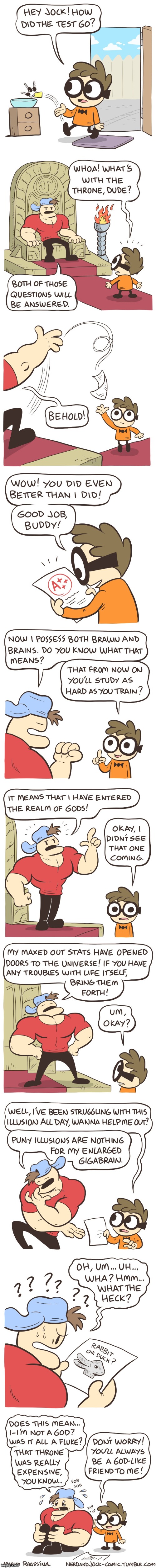 image tagged in nerd,jock,throne,duck,rabbit,optical illusion | made w/ Imgflip meme maker