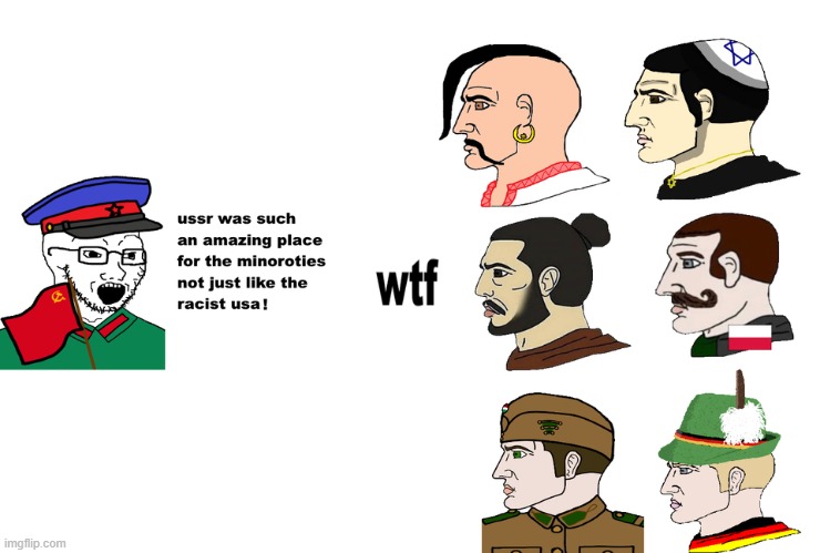 The USSR is at it again! | image tagged in wojak | made w/ Imgflip meme maker