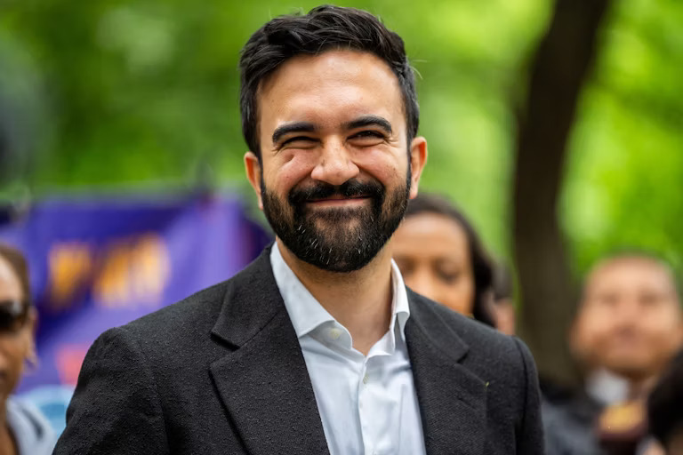 High Quality Zohran Mamdani grinning Blank Meme Template