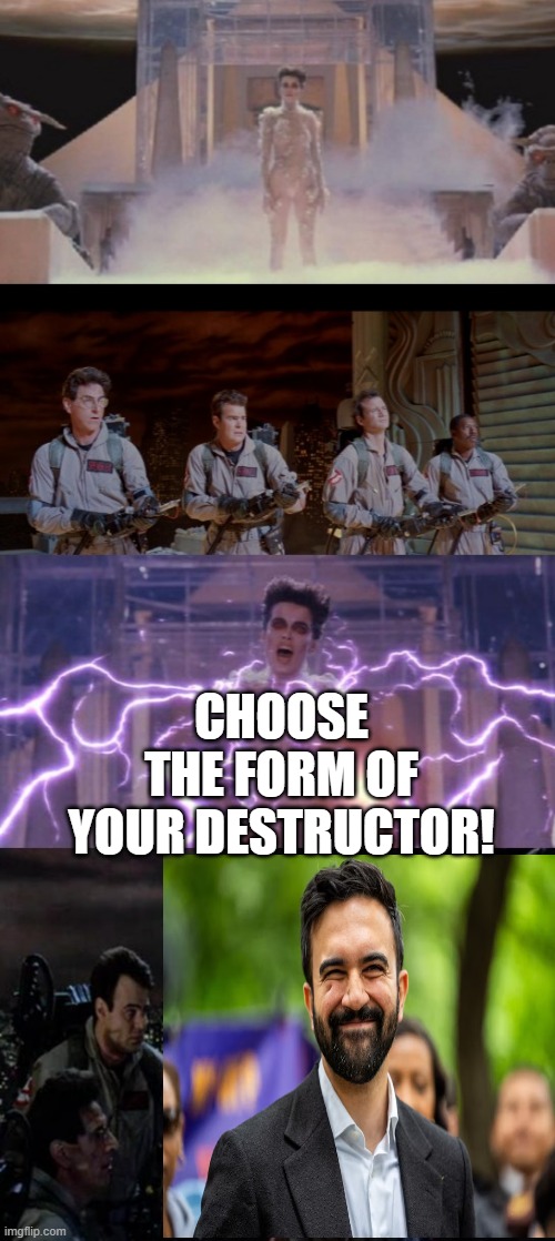 Goodbye New York | CHOOSE THE FORM OF YOUR DESTRUCTOR! | image tagged in ghostbusters | made w/ Imgflip meme maker
