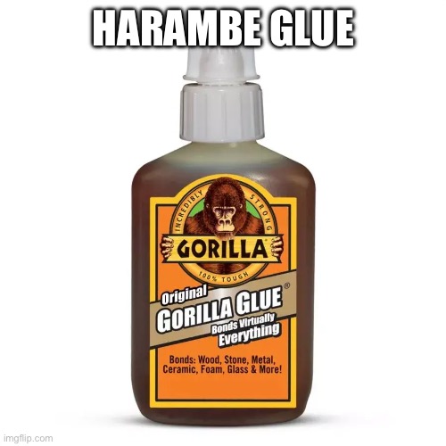 Do I need to take my d**k out again? | HARAMBE GLUE | image tagged in harambe,glue,dicks | made w/ Imgflip meme maker