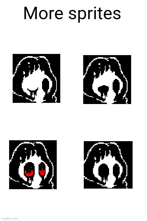 I use pixilart for these so they get blurred when I download them so instead I screenshot them and awkwardly crop them instead | More sprites | made w/ Imgflip meme maker