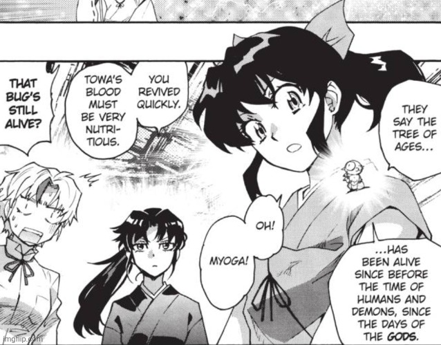 Yashahime funny moment | image tagged in yashahime,funny,manga,myoga,inuyasha | made w/ Imgflip meme maker