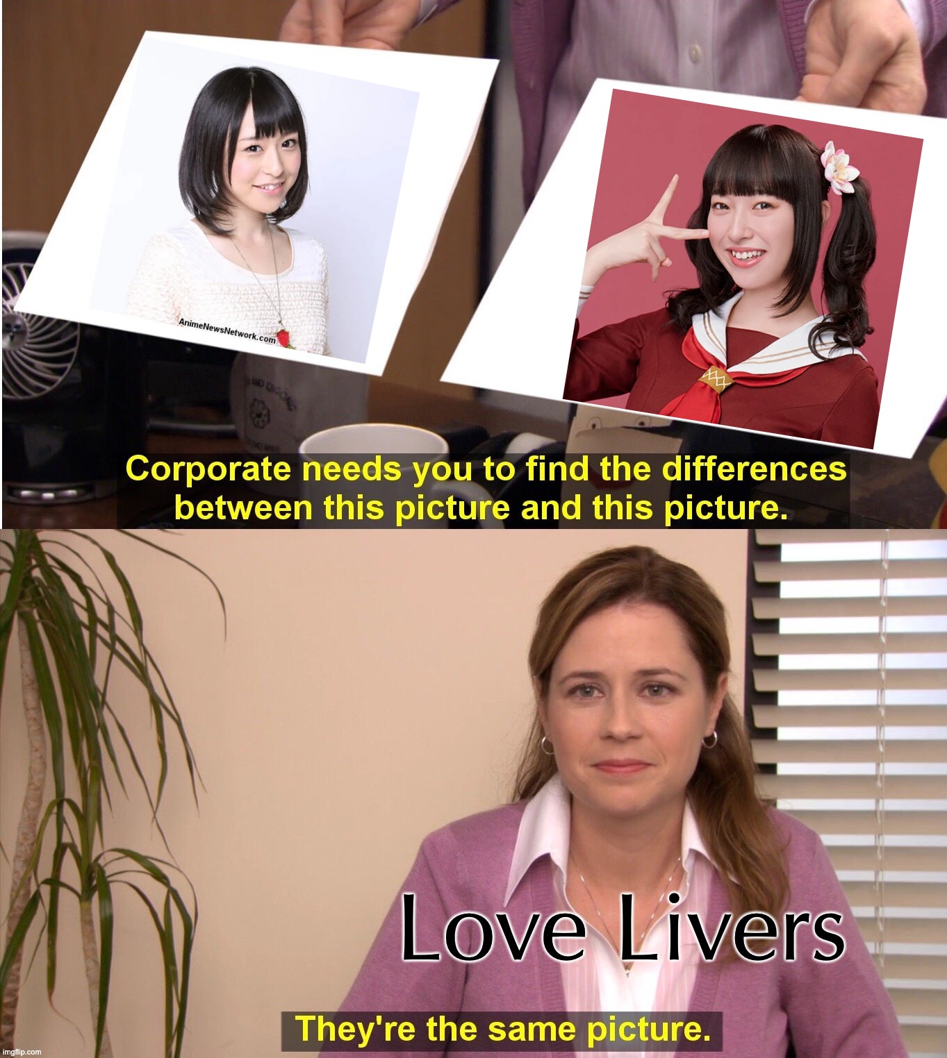 They're The Same Picture | Love Livers | image tagged in memes,they're the same picture | made w/ Imgflip meme maker