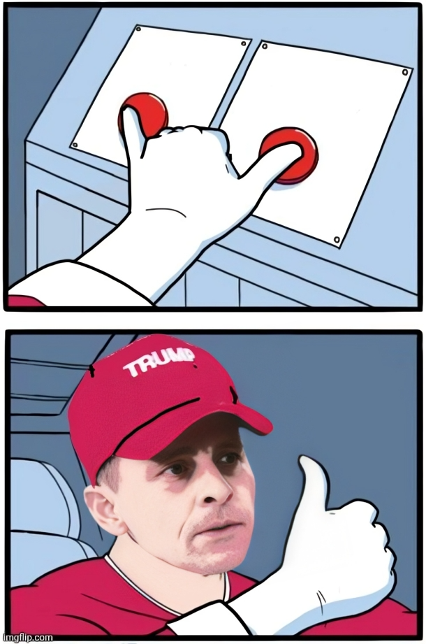 High Quality Two button Trumptard Blank Meme Template