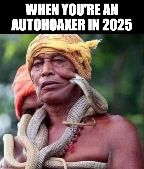 autohoaxer 2025 | WHEN YOU'RE AN AUTOHOAXER IN 2025 | image tagged in autohoax | made w/ Imgflip meme maker