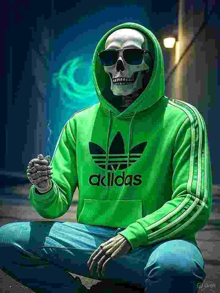 cool skeleton Blank Meme Template