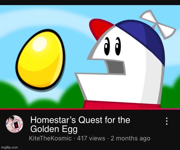 Image that popped in my head when I woke up (fixed) | Homestar’s Quest for the; Golden Egg | image tagged in creating a nen ability for from hxh youtube video,clickbait,youtube,thumbnail,homestar runner,angry birds | made w/ Imgflip meme maker