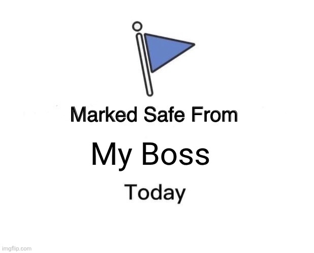 Boss | My Boss | image tagged in memes,marked safe from,funny memes | made w/ Imgflip meme maker