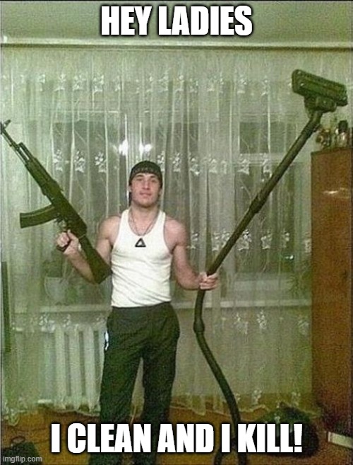 Dating Profile | HEY LADIES; I CLEAN AND I KILL! | image tagged in funny,memes | made w/ Imgflip meme maker