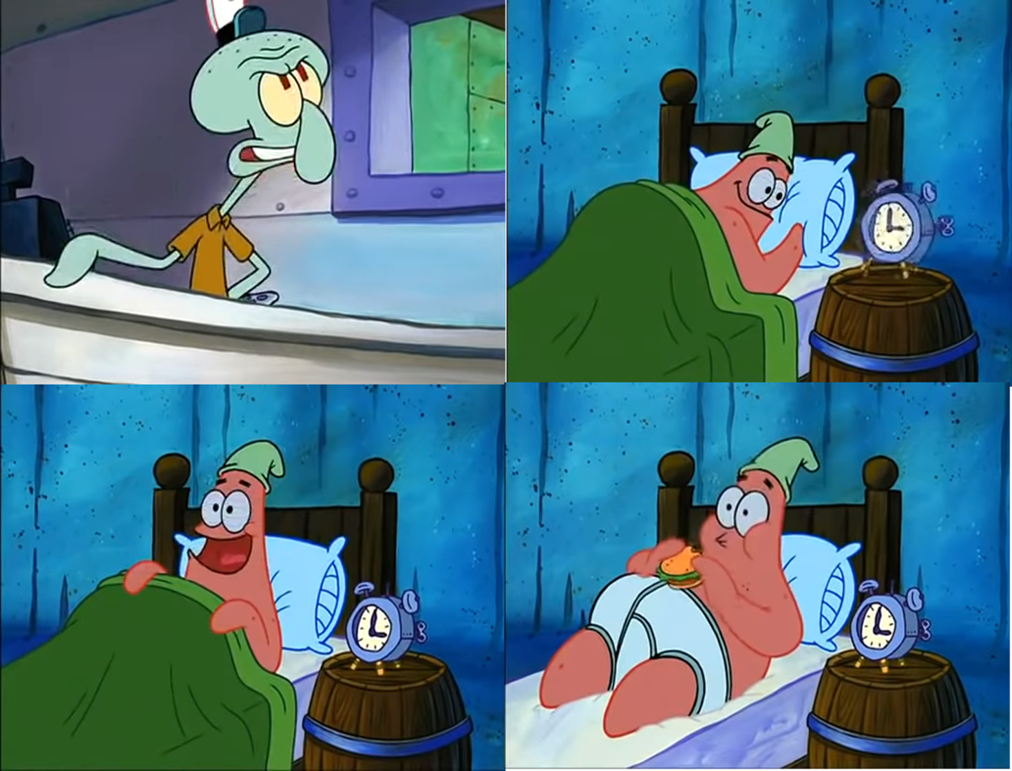 who wants a krabby patty at 3 in the morning? Blank Meme Template