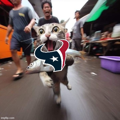 runaway cat with fish | image tagged in runaway cat with fish | made w/ Imgflip meme maker