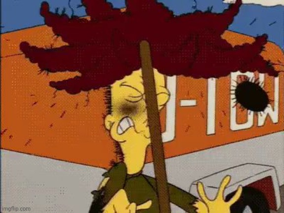 Sideshow Bob Rake Impact | image tagged in sideshow bob rake impact | made w/ Imgflip meme maker