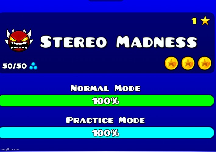 stereo madness | image tagged in stereo madness | made w/ Imgflip meme maker