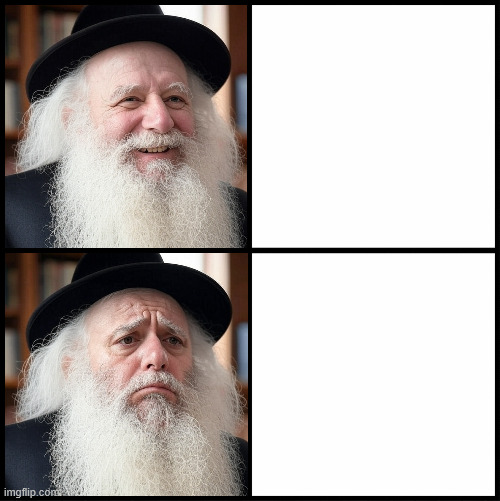 Yes No Rabbi Blank Meme Template