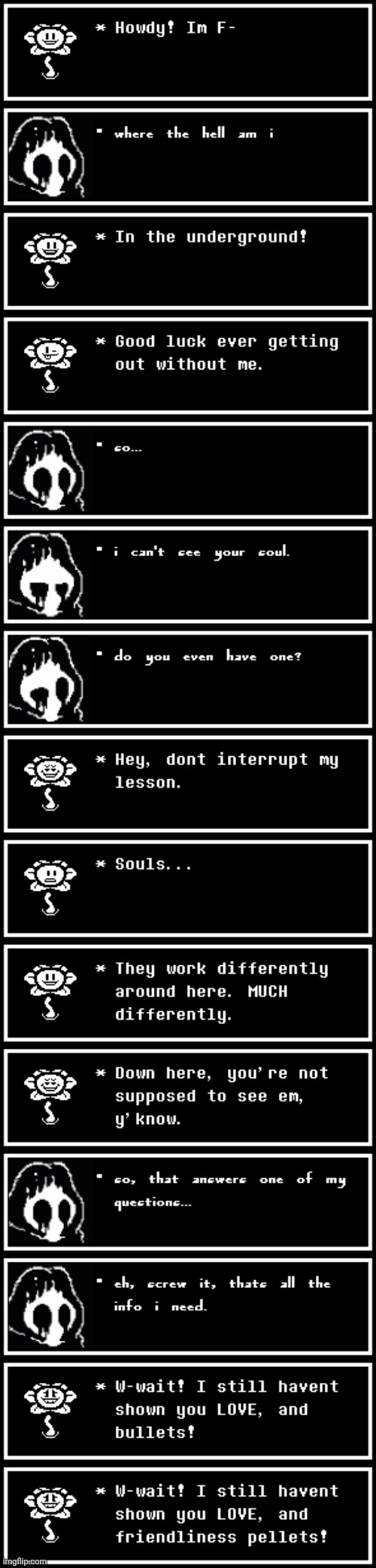 The Reaper meets Flowey. | image tagged in sherlock was here | made w/ Imgflip meme maker