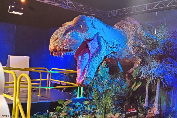 To close out men's mental health month, here's a T-Rex made from Legos I saw at OMSI | made w/ Imgflip meme maker
