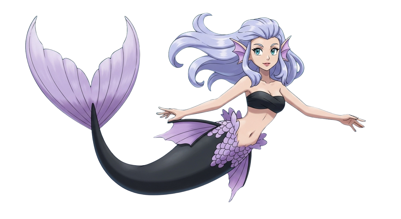 demon mermaid Blank Meme Template