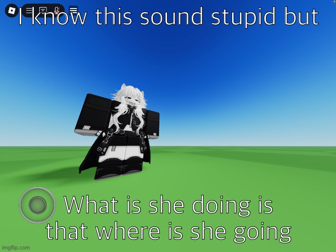 I know this sound stupid but; What is she doing is that where is she going | image tagged in roblox,arknight,arknights | made w/ Imgflip meme maker