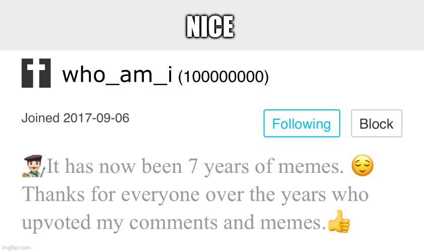 Cool | NICE | image tagged in who_am_i | made w/ Imgflip meme maker