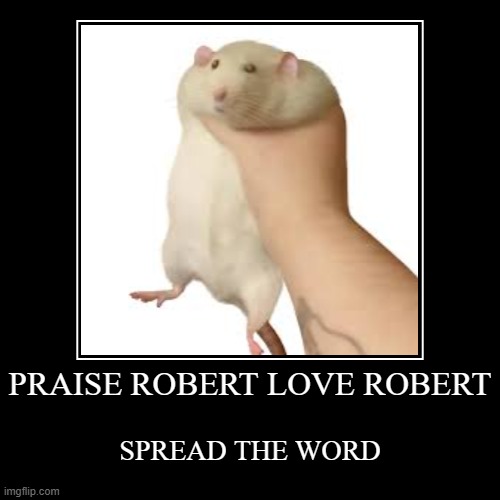 ROBERT | PRAISE ROBERT LOVE ROBERT | SPREAD THE WORD | image tagged in funny,demotivationals | made w/ Imgflip demotivational maker