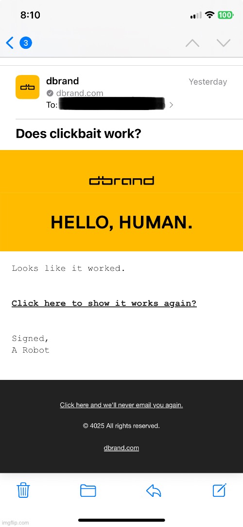 I love dbrand | image tagged in clickbait | made w/ Imgflip meme maker